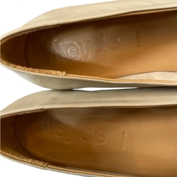 Aeyde Kirsten Latte Nappa Ballet Flat - 40 - Picture 8 of 8